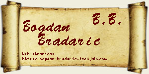 Bogdan Bradarić vizit kartica